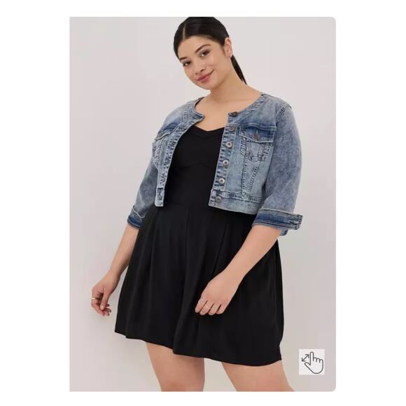 Torrid Black Ponte Bustier Romper Sz.4 - Picture 1 of 15